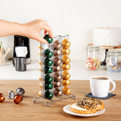 Restpresso Iron Coffee Pod / Capsule Holder - Holds 42 Nespresso Capsules - 6 1/2" x 3 3/4" x 10 1/2" - 1 count box
