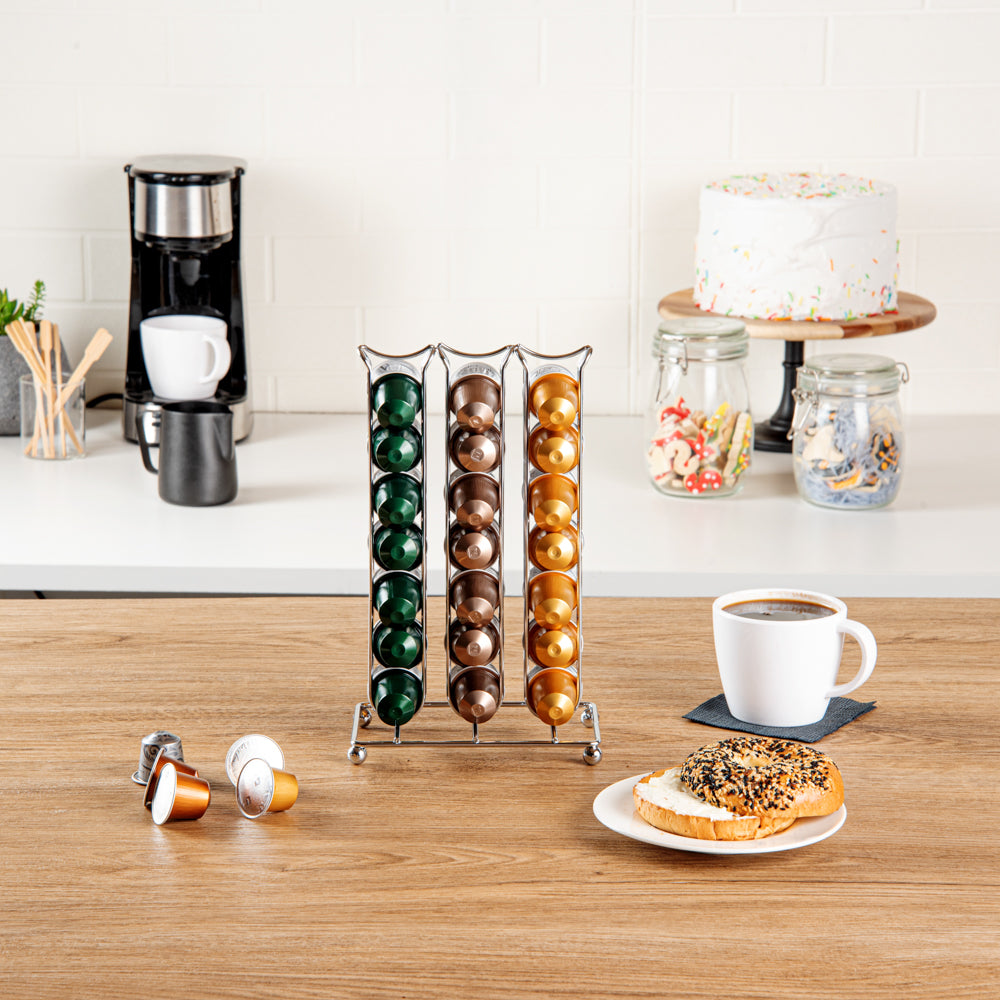 Restpresso Iron Coffee Pod / Capsule Holder - Holds 42 Nespresso Capsules - 6 1/2" x 3 3/4" x 10 1/2" - 1 count box