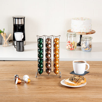 Restpresso Iron Coffee Pod / Capsule Holder - Holds 42 Nespresso Capsules - 6 1/2" x 3 3/4" x 10 1/2" - 1 count box