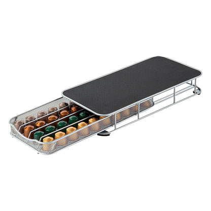 Restpresso Iron Coffee Pod / Capsule Storage Drawer - Holds 40 Nespresso Capsules - 14 3/4" x 7 1/4" x 2 1/2" - 1 count box