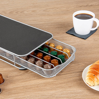 Restpresso Iron Coffee Pod / Capsule Storage Drawer - Holds 40 Nespresso Capsules - 14 3/4" x 7 1/4" x 2 1/2" - 1 count box