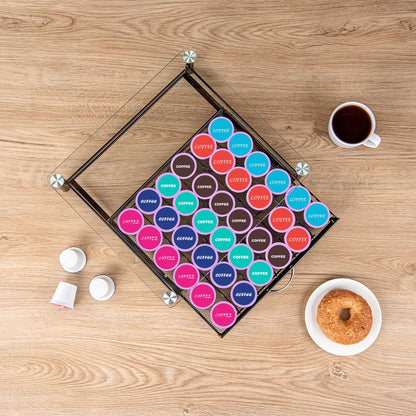 Restpresso Iron Coffee Pod / Capsule Storage Drawer - Holds 36 K-Cups - 15 1/4" x 13 1/2" x 3 1/4" - 1 count box