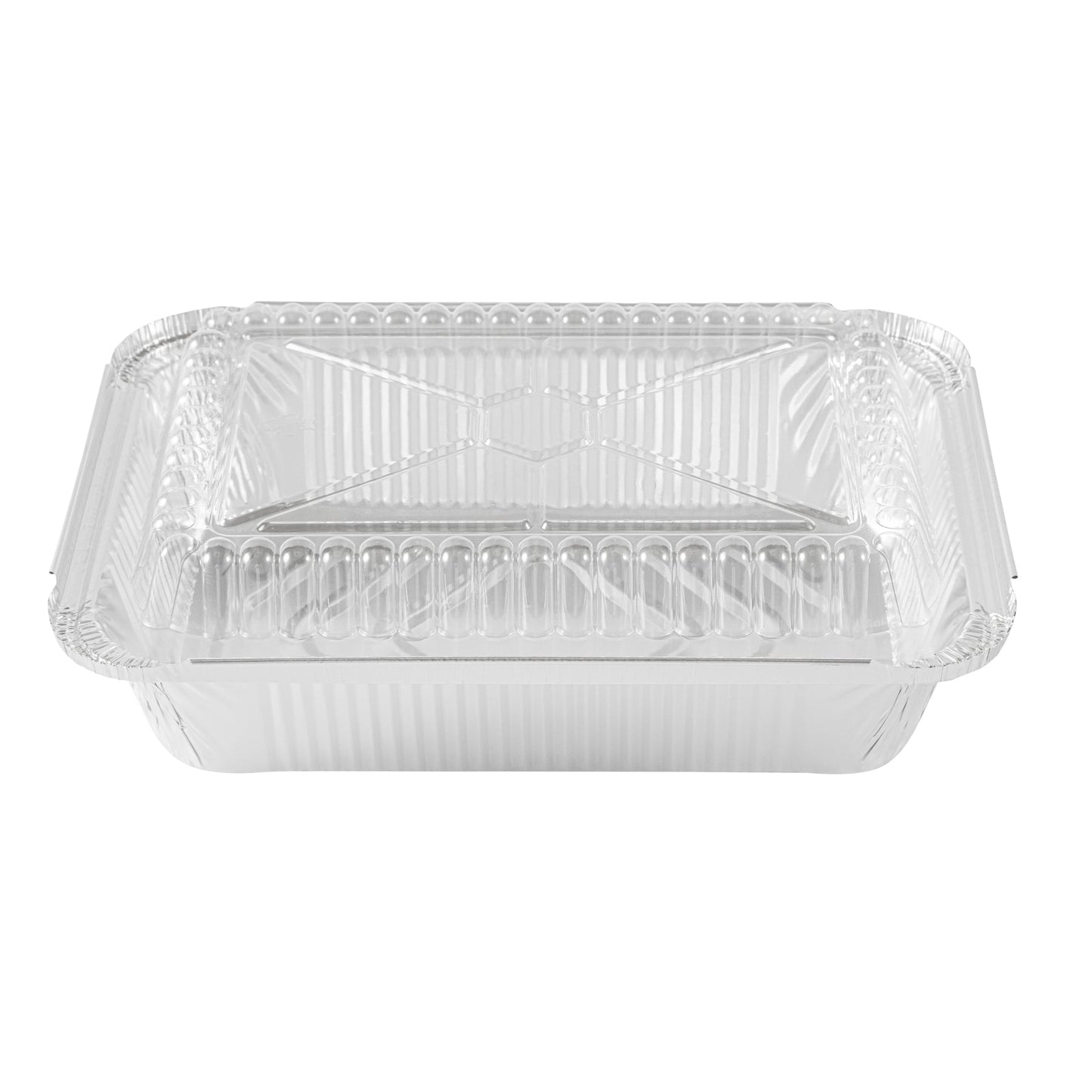 Foil Lux 2 1/4 lb Oblong Aluminum Container - 8 1/2" x 6 1/4" x 1 3/4" - 100 count box