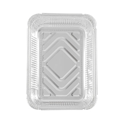 Foil Lux 2 1/4 lb Oblong Aluminum Container - 8 1/2" x 6 1/4" x 1 3/4" - 100 count box