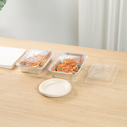 Foil Lux 2 1/4 lb Oblong Aluminum Container - 8 1/2" x 6 1/4" x 1 3/4" - 100 count box