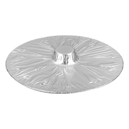 Foil Lux 6 qt Aluminum Foil Pot - with Lid - 13 1/2" x 12" x 4 3/4" - 100 count box