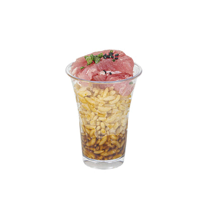 Mini Serve 2 oz Round Clear Plastic Mini Trumpet Cup - 2" x 2" x 2 1/2" - 100 count box