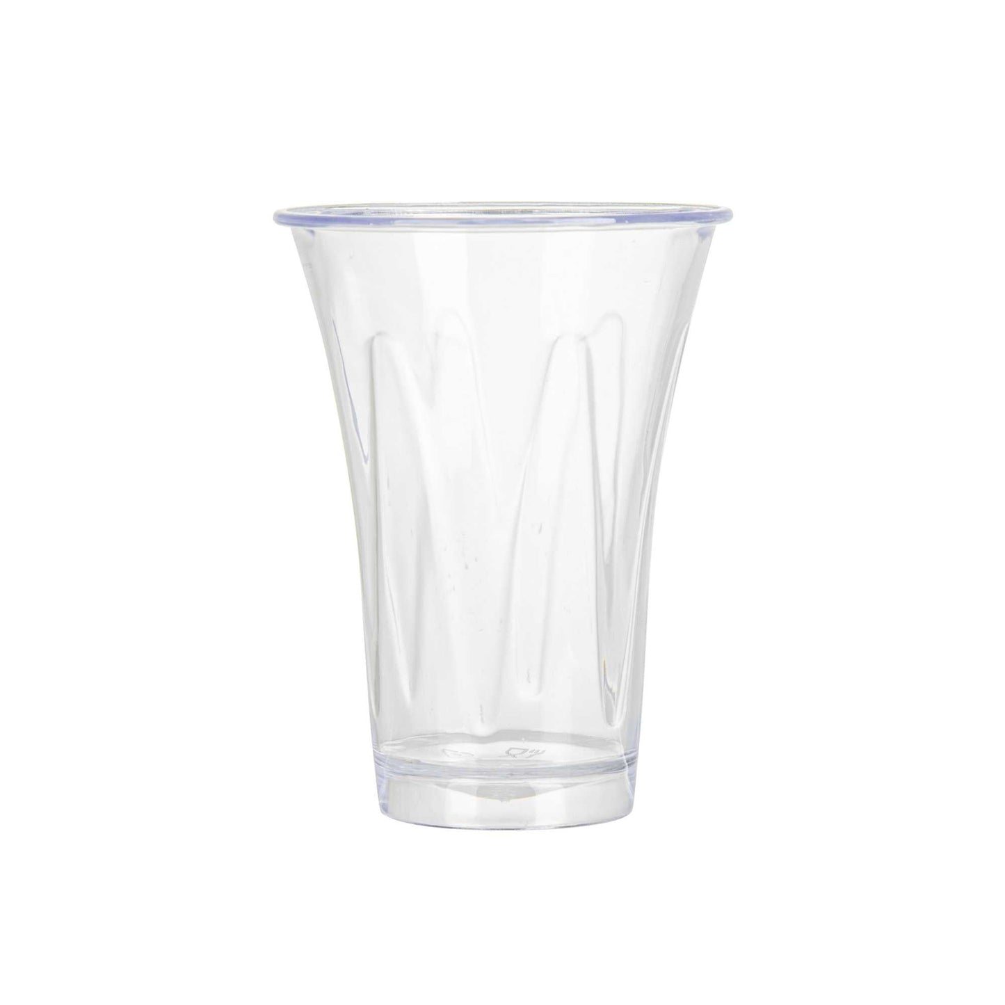 Mini Serve 2 oz Round Clear Plastic Mini Trumpet Cup - 2" x 2" x 2 1/2" - 100 count box