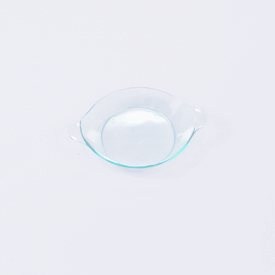 Mini Serve Oval Seagreen Plastic Mini Handled Plate - 3 3/4" x 2 1/2" - 100 count box