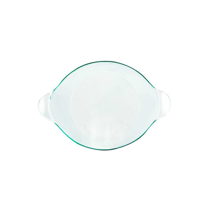 Mini Serve Oval Seagreen Plastic Mini Handled Plate - 3 3/4" x 2 1/2" - 100 count box