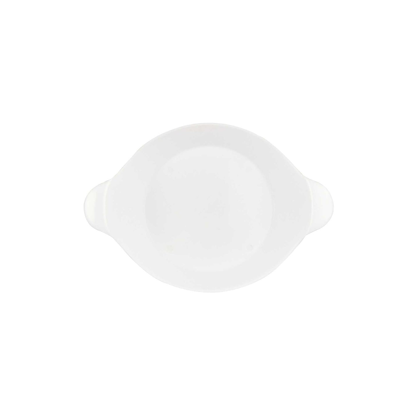 Mini Serve Oval White Plastic Mini Handled Plate - 3 3/4" x 2 1/2" - 100 count box