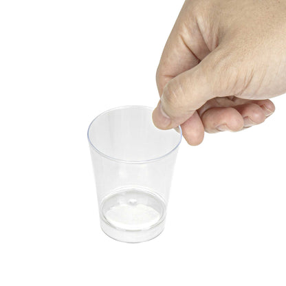 Mini Serve 3 oz Round Clear Plastic Mini Parfait Glass - 2" x 2" x 2 1/4" - 20 count box