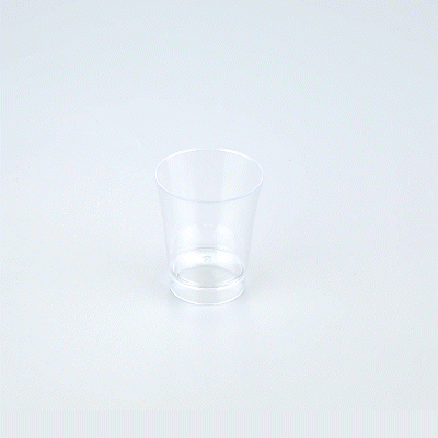 Mini Serve 3 oz Round Clear Plastic Mini Parfait Glass - 2" x 2" x 2 1/4" - 20 count box
