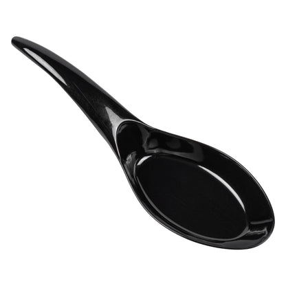 Mini Serve Black Plastic Wave Spoon - 5" x 1 1/2" - 100 count box