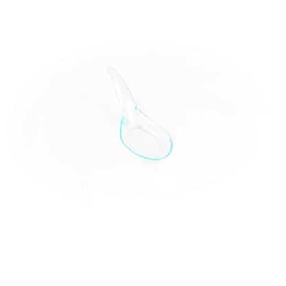 Mini Serve Seagreen Plastic Wave Spoon - 5" x 1 1/2" - 100 count box