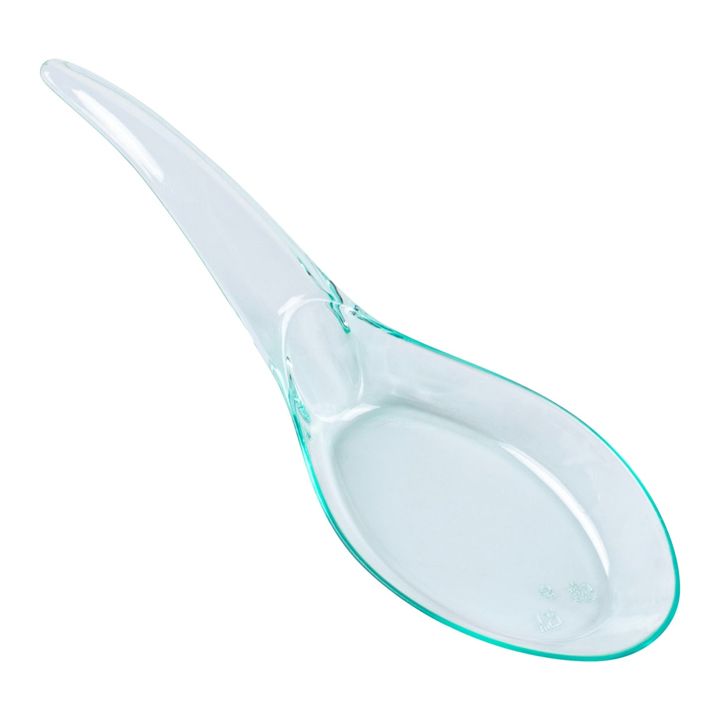 Mini Serve Seagreen Plastic Wave Spoon - 5" x 1 1/2" - 100 count box