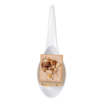 Mini Serve White Plastic Wave Spoon - 5" x 1 1/2" - 100 count box