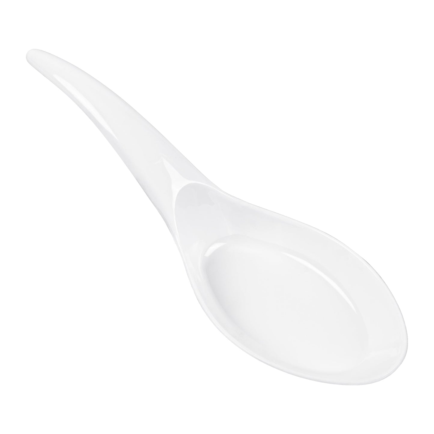 Mini Serve White Plastic Wave Spoon - 5" x 1 1/2" - 100 count box