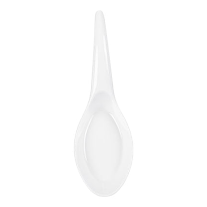 Mini Serve White Plastic Wave Spoon - 5" x 1 1/2" - 100 count box