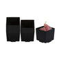 Mini Serve 3 oz Square Black Plastic Quadrato Cup - 1 3/4" x 1 1/2" x 1 3/4" - 100 count box