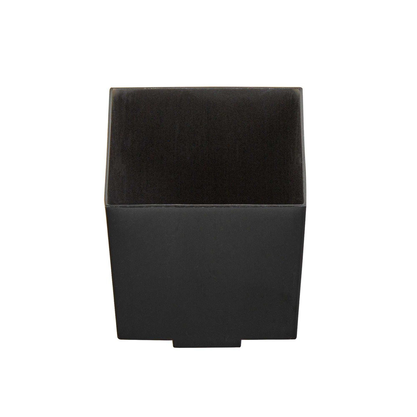 Mini Serve 3 oz Square Black Plastic Quadrato Cup - 1 3/4" x 1 1/2" x 1 3/4" - 100 count box