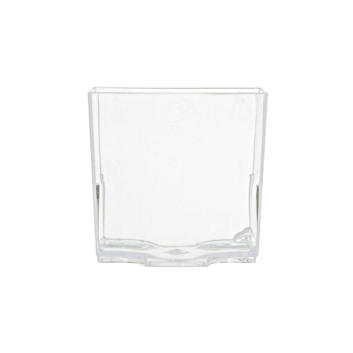 Mini Serve 2 oz Square Clear Plastic Quadrato Cup - 1 3/4" x 1 3/4" x 1 1/2" - 100 count box