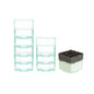 Mini Serve 3 oz Square Seagreen Plastic Quadrato Cup - 1 3/4" x 1 1/2" x 1 3/4" - 100 count box