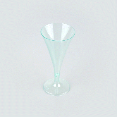 Bev Tek 3 oz Round Seagreen Plastic Aperitif Glass - 2 1/2" x 2 1/2" x 5" - 100 count box