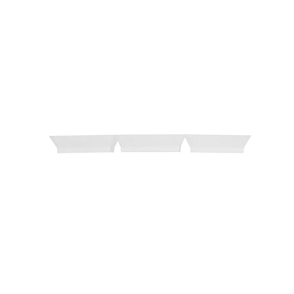 Mini Serve Rectangle White Plastic Terzetto Mini Plate - 3 Compartments - 7 1/2" x 2 1/2" x 1/2" - 20 count box