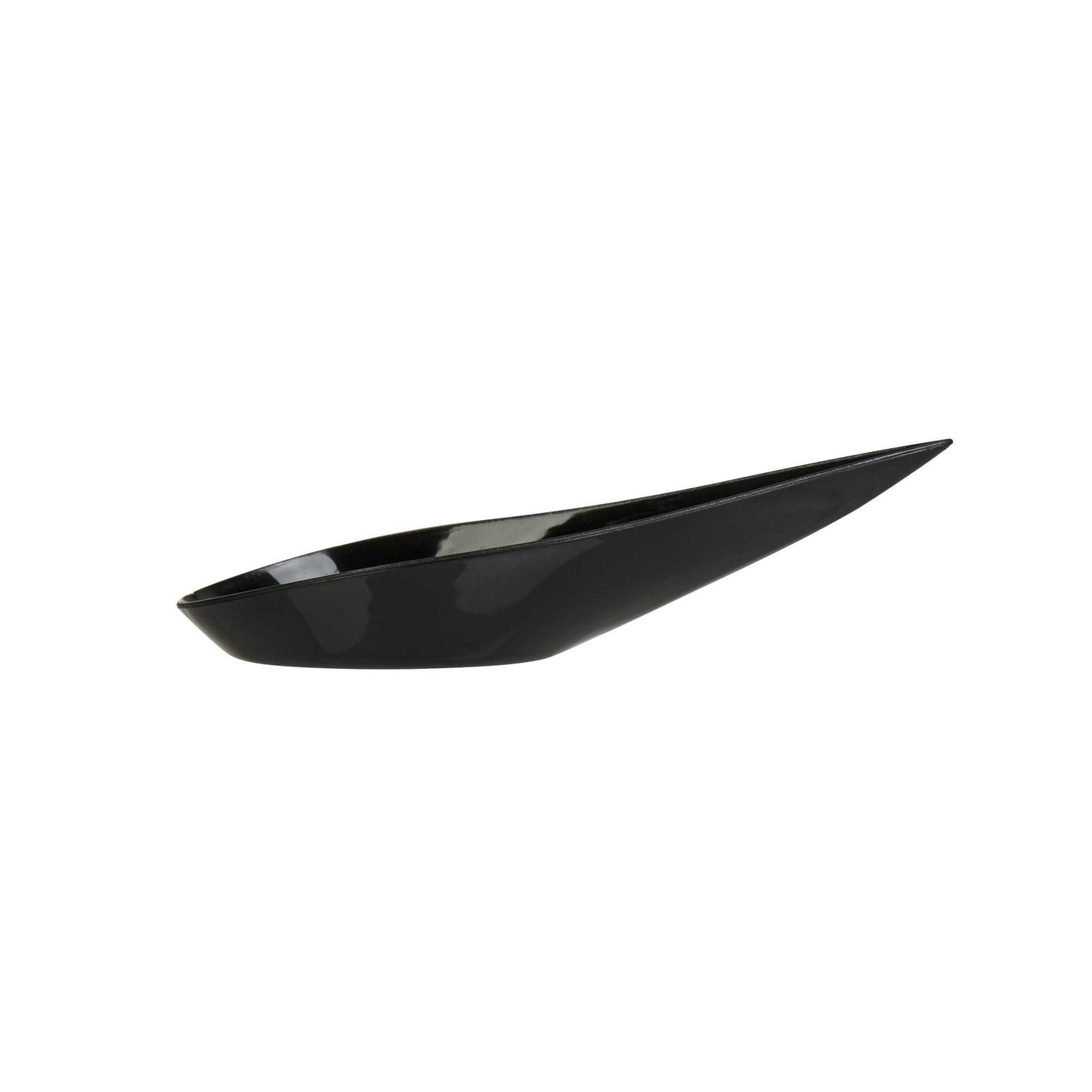 Mini Serve Teardrop Black Plastic Spoon - 4" x 2" x 1/2" - 20 count box