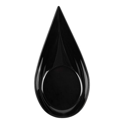 Mini Serve Teardrop Black Plastic Spoon - 4" x 2" x 1/2" - 100 count box