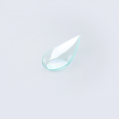 Mini Serve Teardrop Seagreen Plastic Spoon - 4" x 2" x 1/2" - 20 count box