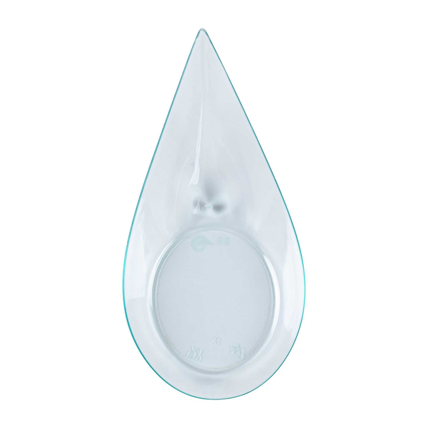 Mini Serve Teardrop Seagreen Plastic Spoon - 4" x 2" x 1/2" - 20 count box