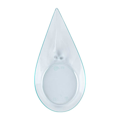 Mini Serve Teardrop Seagreen Plastic Spoon - 4" x 2" x 1/2" - 100 count box