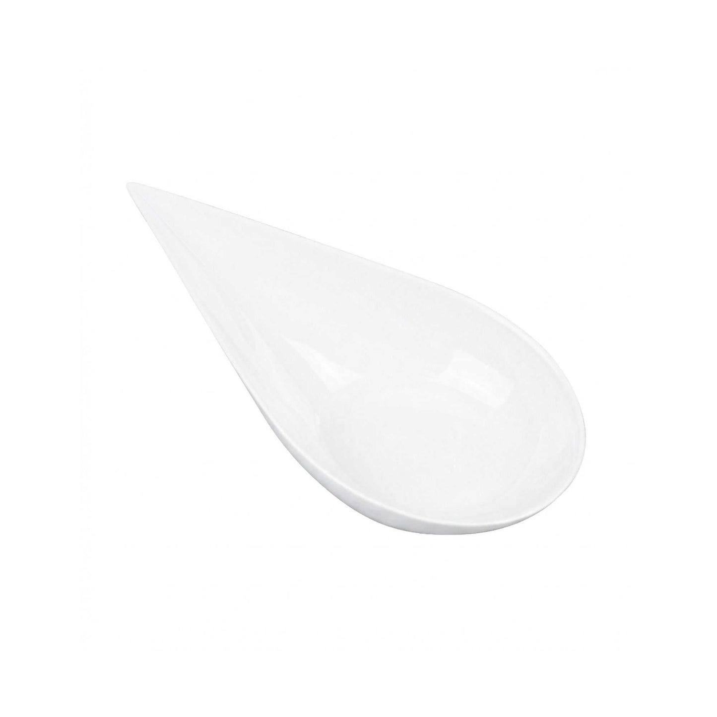 Mini Serve Teardrop White Plastic Spoon - 4" x 2" x 1/2" - 100 count box