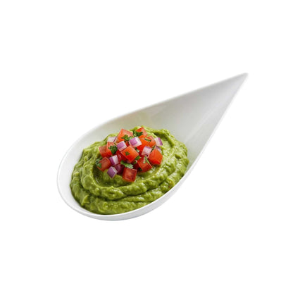 Mini Serve Teardrop White Plastic Spoon - 4" x 2" x 1/2" - 100 count box