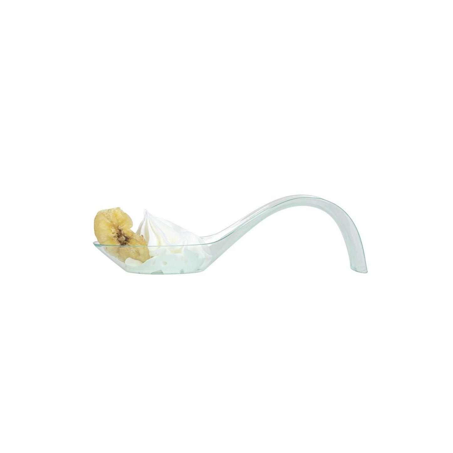 Mini Serve Seagreen Plastic Stiletto Spoon - 5" x 1/2" x 1 1/4" - 100 count box