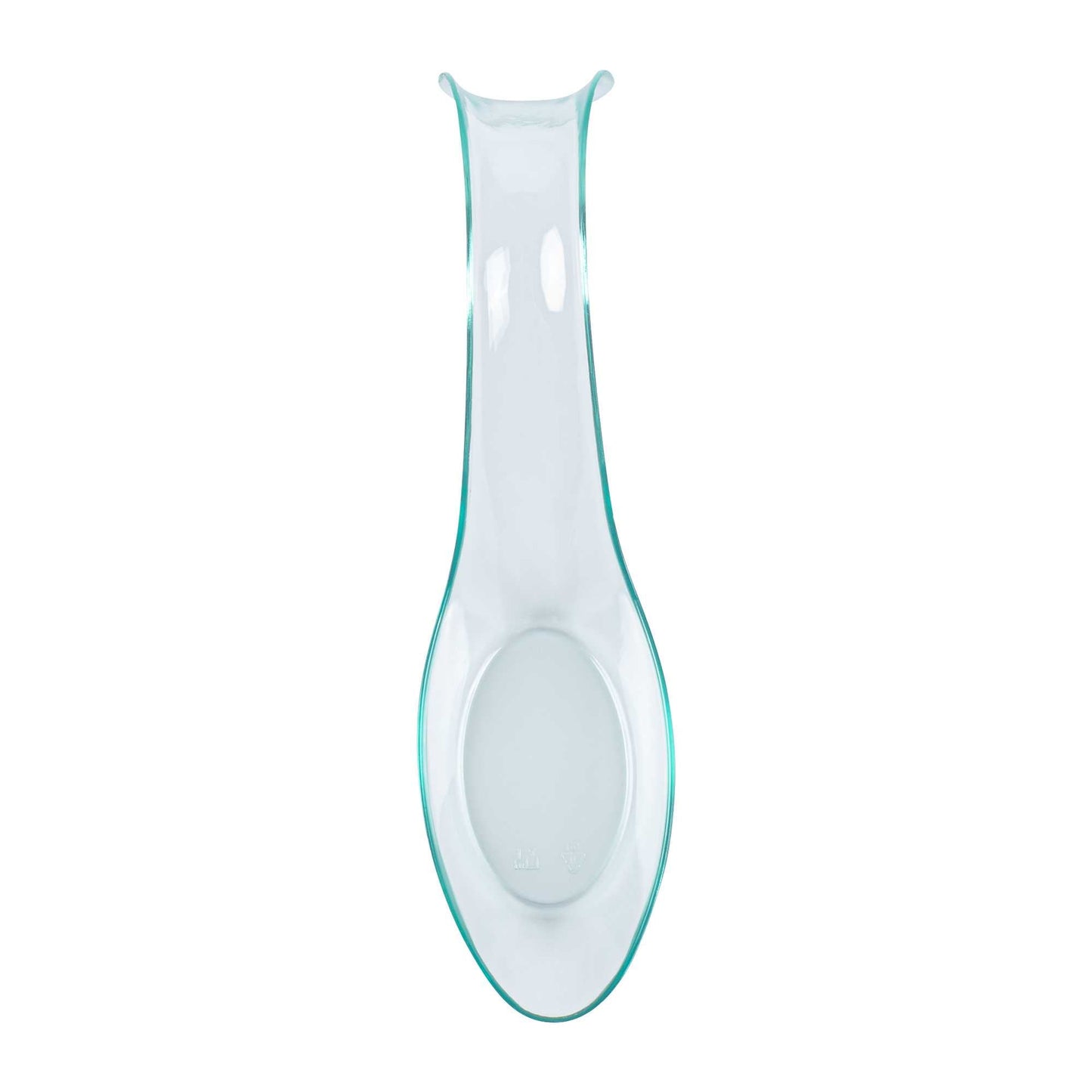 Mini Serve Seagreen Plastic Stiletto Spoon - 5" x 1/2" x 1 1/4" - 100 count box
