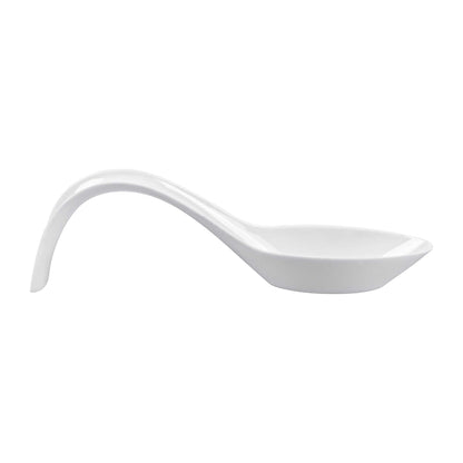 Mini Serve White Plastic Stiletto Spoon - 5" x 1/2" x 1 1/4" - 100 count box