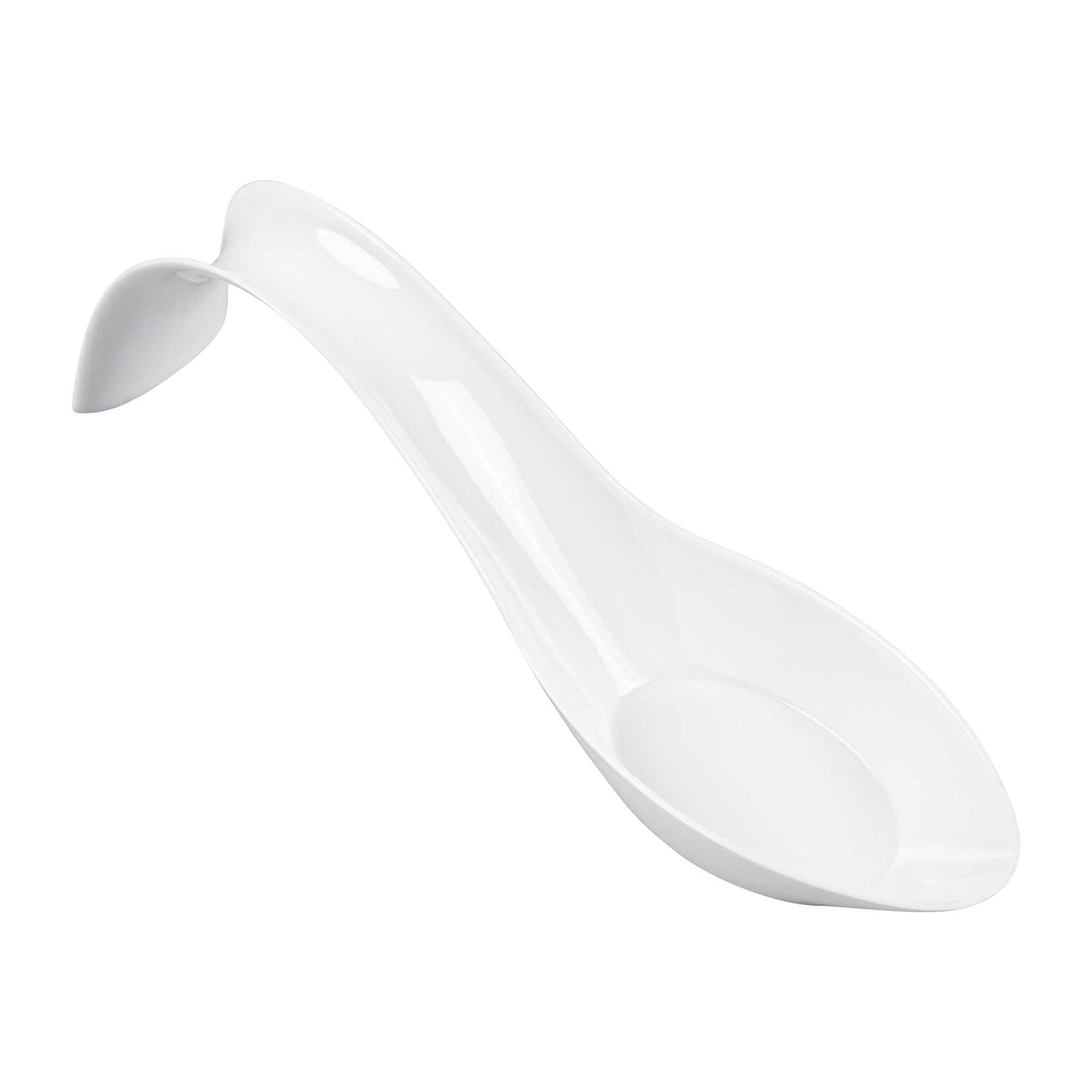Mini Serve White Plastic Stiletto Spoon - 5" x 1/2" x 1 1/4" - 100 count box