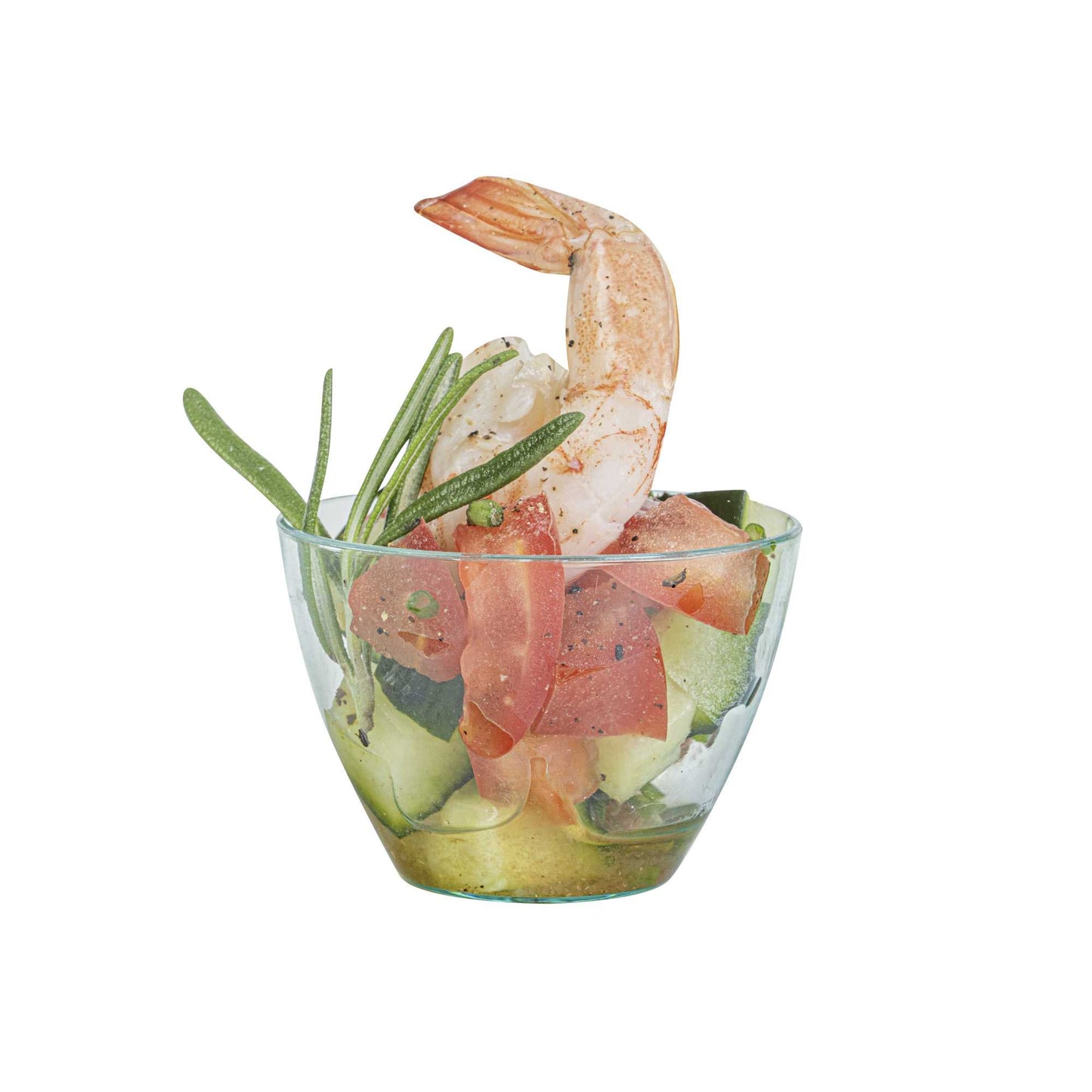 Mini Serve 3 oz Round Seagreen Plastic Mini Tasting Bowl - 2" x 2" x 1 1/2" - 20 count box