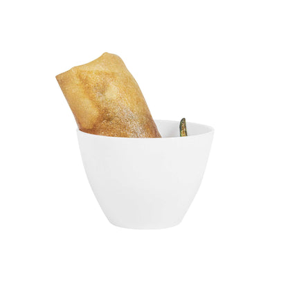 Mini Serve 2 oz Round White Plastic Mini Tasting Bowl - 2" x 2" x 1 1/2" - 20 count box