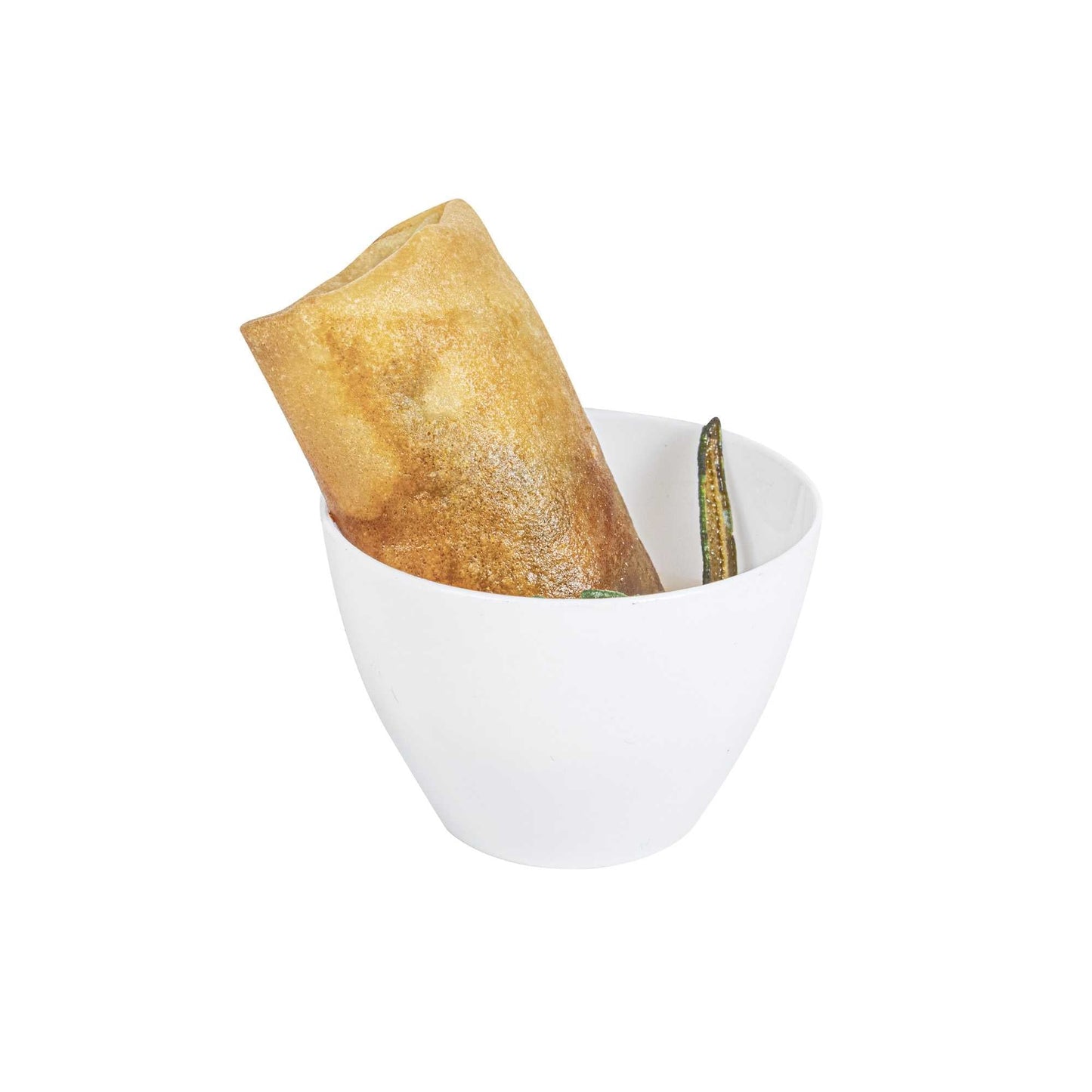 Mini Serve 2 oz Round White Plastic Mini Tasting Bowl - 2" x 2" x 1 1/2" - 20 count box
