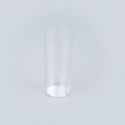 Bev Tek 5 oz Round Clear Plastic Cannello Cocktail Glass - 1 3/4" x 1 3/4" x 4" - 100 count box
