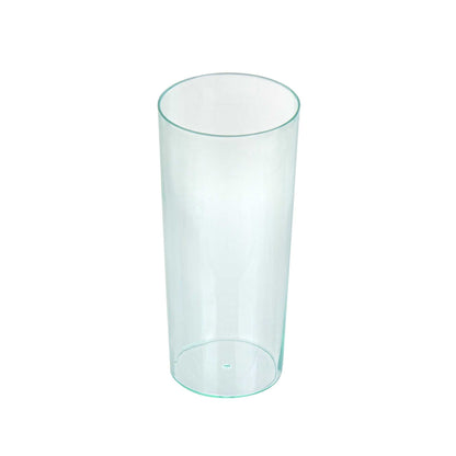 Bev Tek 5 oz Round Seagreen Plastic Cannello Cocktail Glass - 1 3/4" x 1 3/4" x 4" - 100 count box