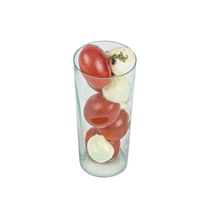 Bev Tek 5 oz Round Seagreen Plastic Cannello Cocktail Glass - 1 3/4" x 1 3/4" x 4" - 100 count box
