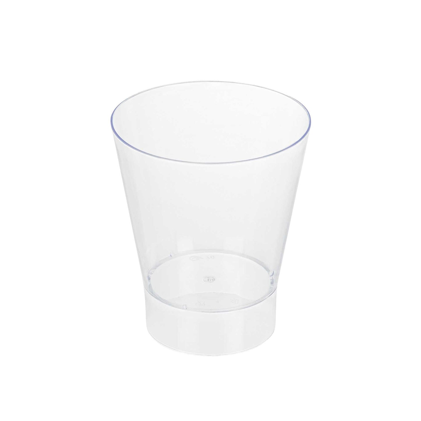 Mini Serve 7 oz Round Clear Plastic Large Parfait Glass - 3" x 3" x 3 1/2" - 100 count box