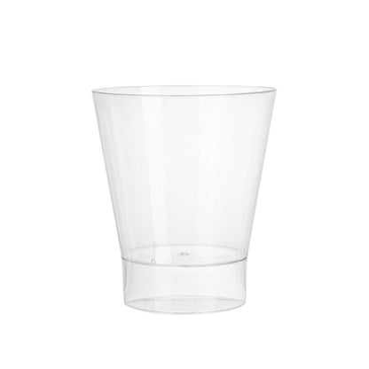 Mini Serve 7 oz Round Clear Plastic Large Parfait Glass - 3" x 3" x 3 1/2" - 100 count box
