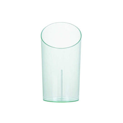 Mini Serve 3 oz Round Seagreen Plastic Incline Shot Glass - 2" x 2" x 3 1/4" - 20 count box