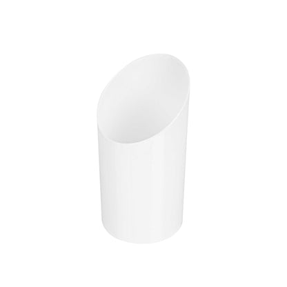 Mini Serve 3 oz Round White Plastic Incline Shot Glass - 2" x 2" x 3 1/4" - 100 count box